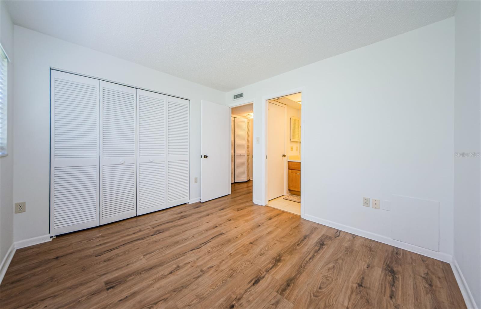 Nice sized wall closet in 2nd BR and access to hall bath.