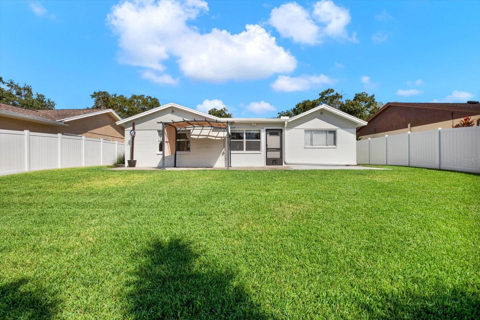 Spacious backyard