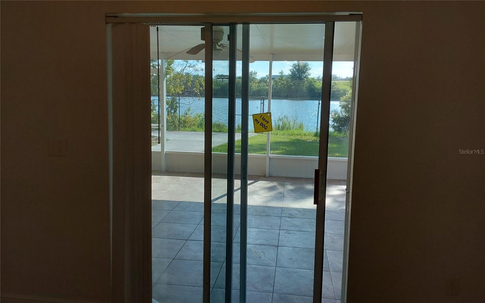 Dinning Room with view to the Pond