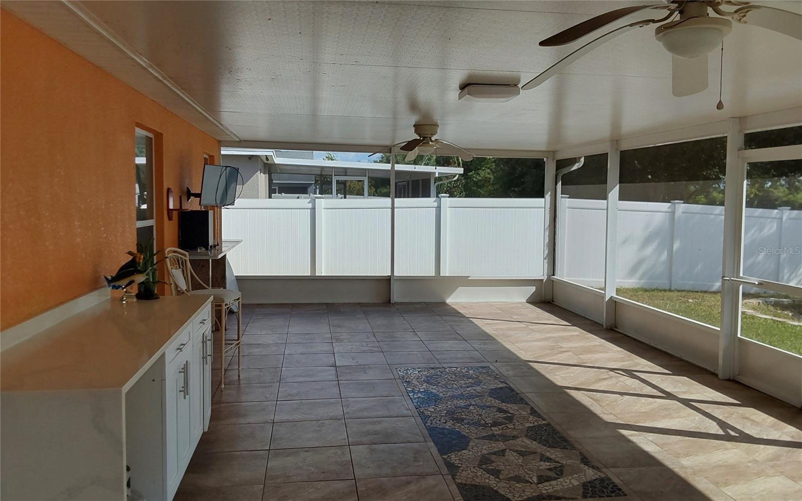 Screened-in covered Porch