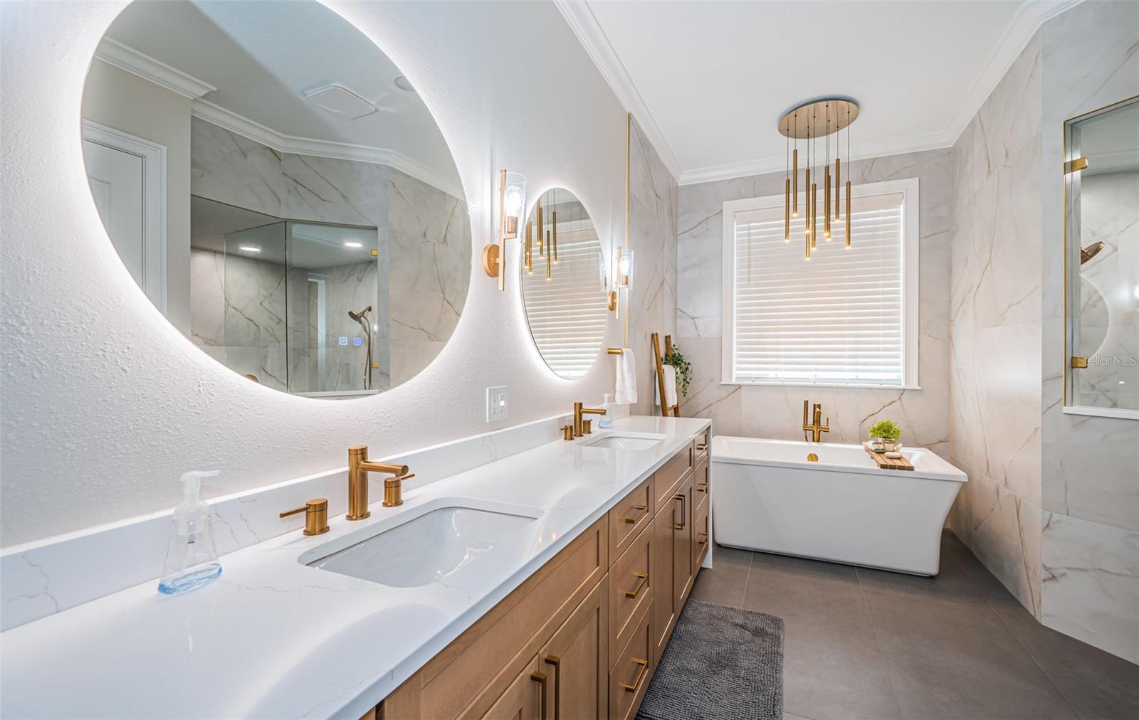 Amazing downstairs master bathroom