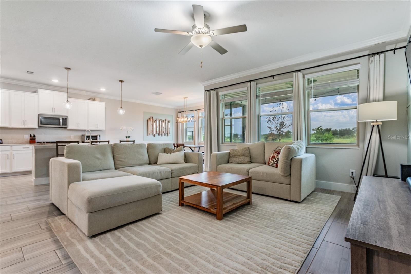 Beautiful open concept family room