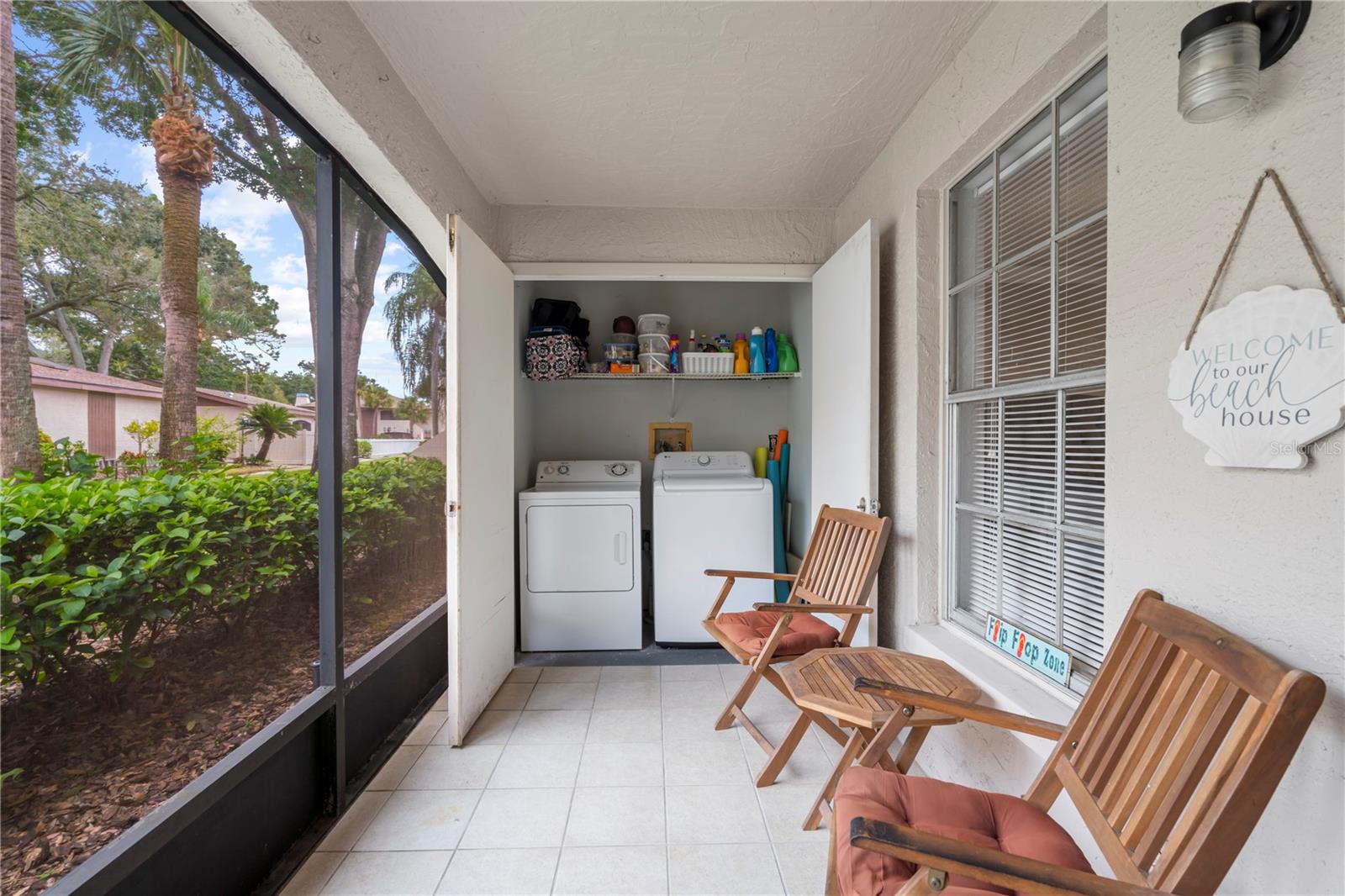 Laundry closet on Patio