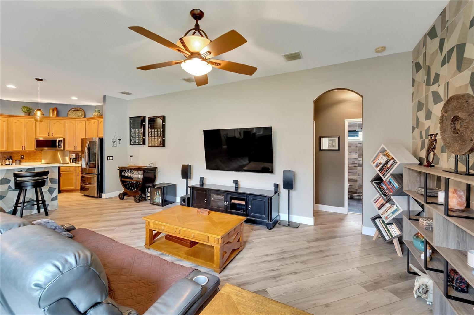 Family room with view of bathroom number three