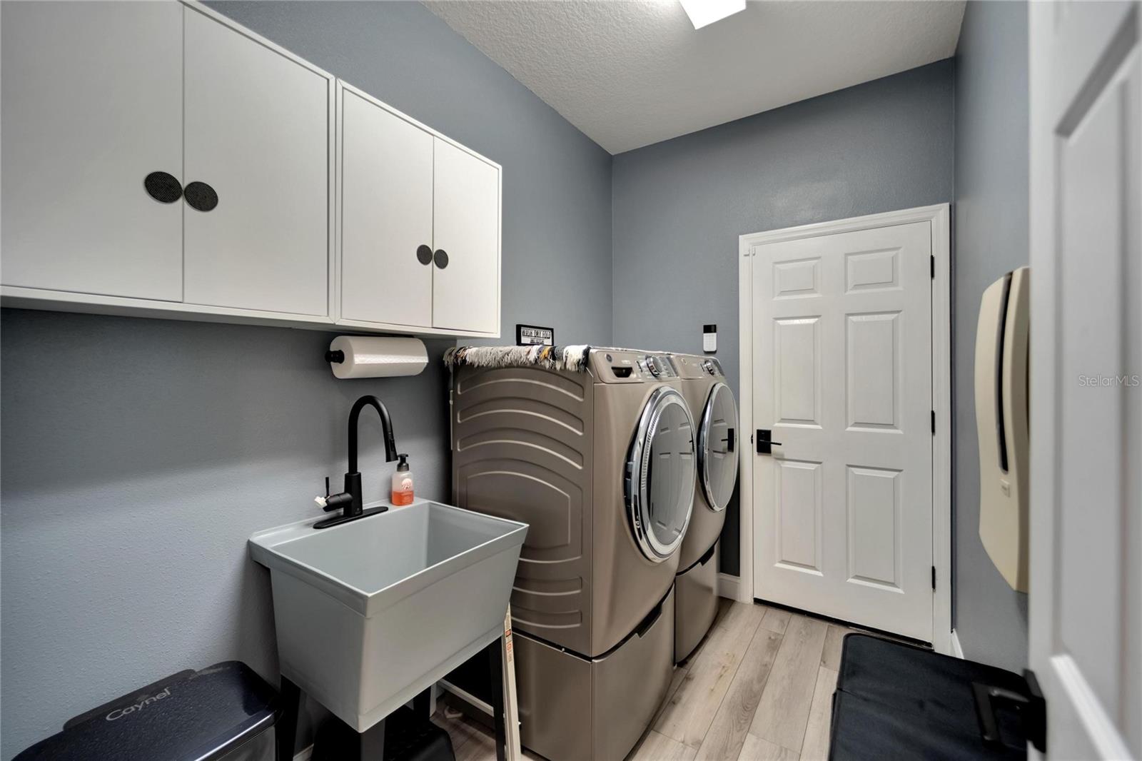 GE Washer & Dryer along with the Pedestals come with the home.