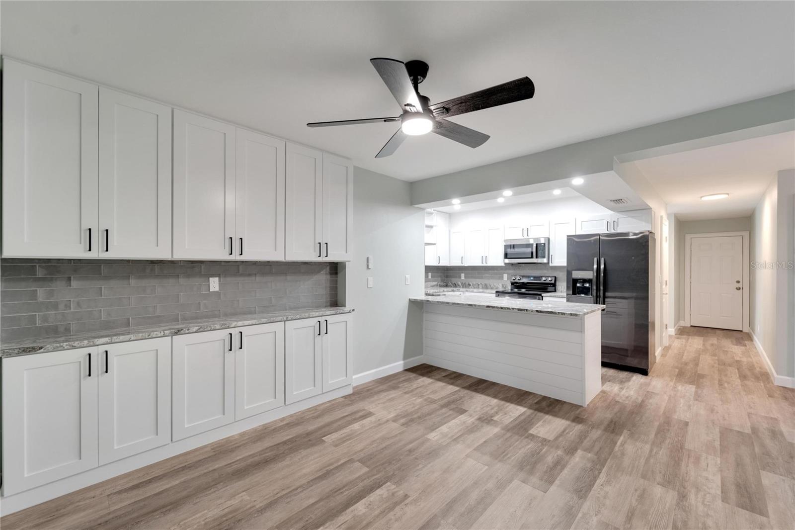 Dining room with built in storage