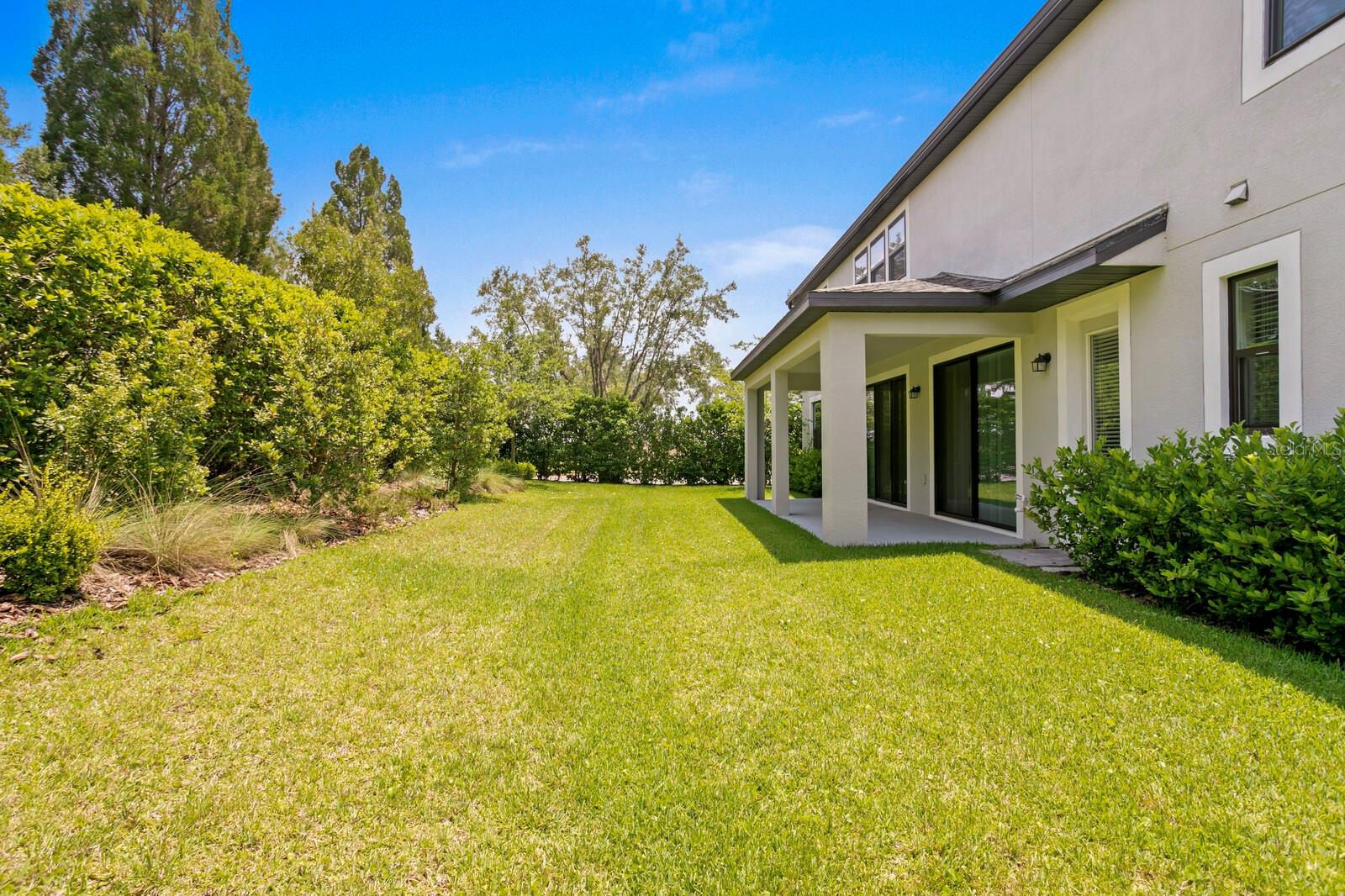 Plenty of room for a pool with additional yard space on each side of this lot.