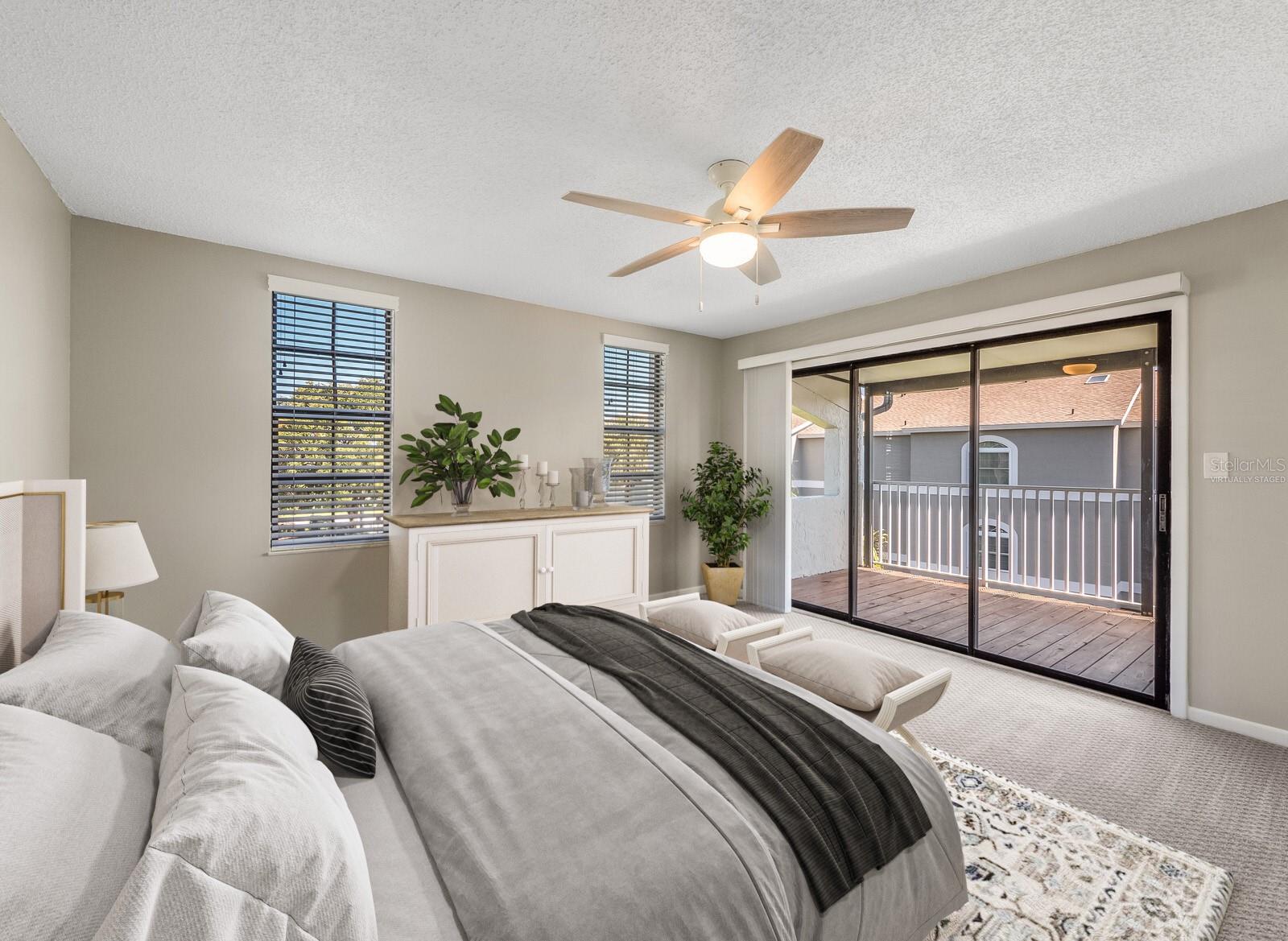 primary bedroom virtually staged