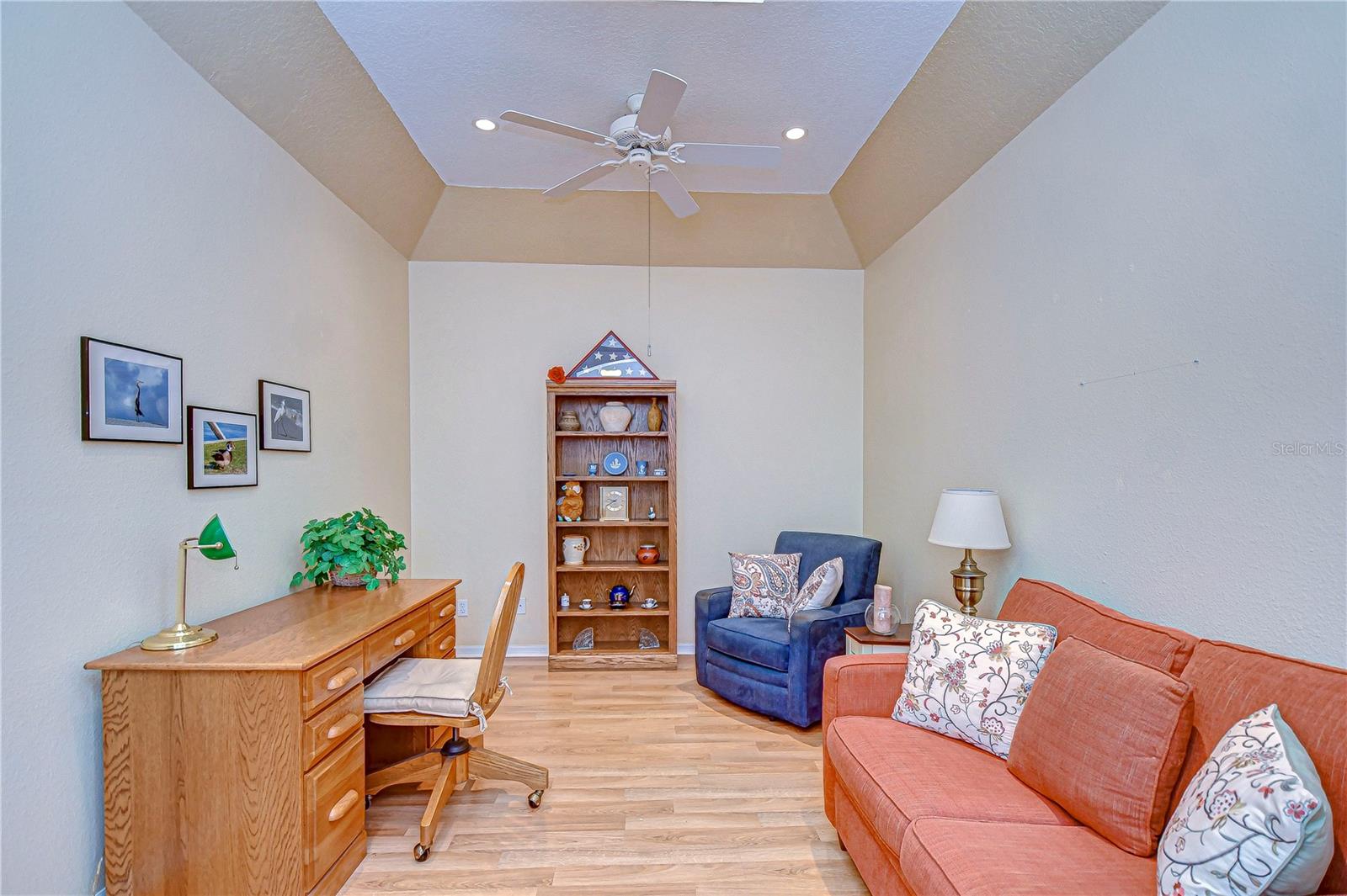 A versatile flex space at the front of the home, complete with a skylight and tray ceiling, offers endless possibilities!