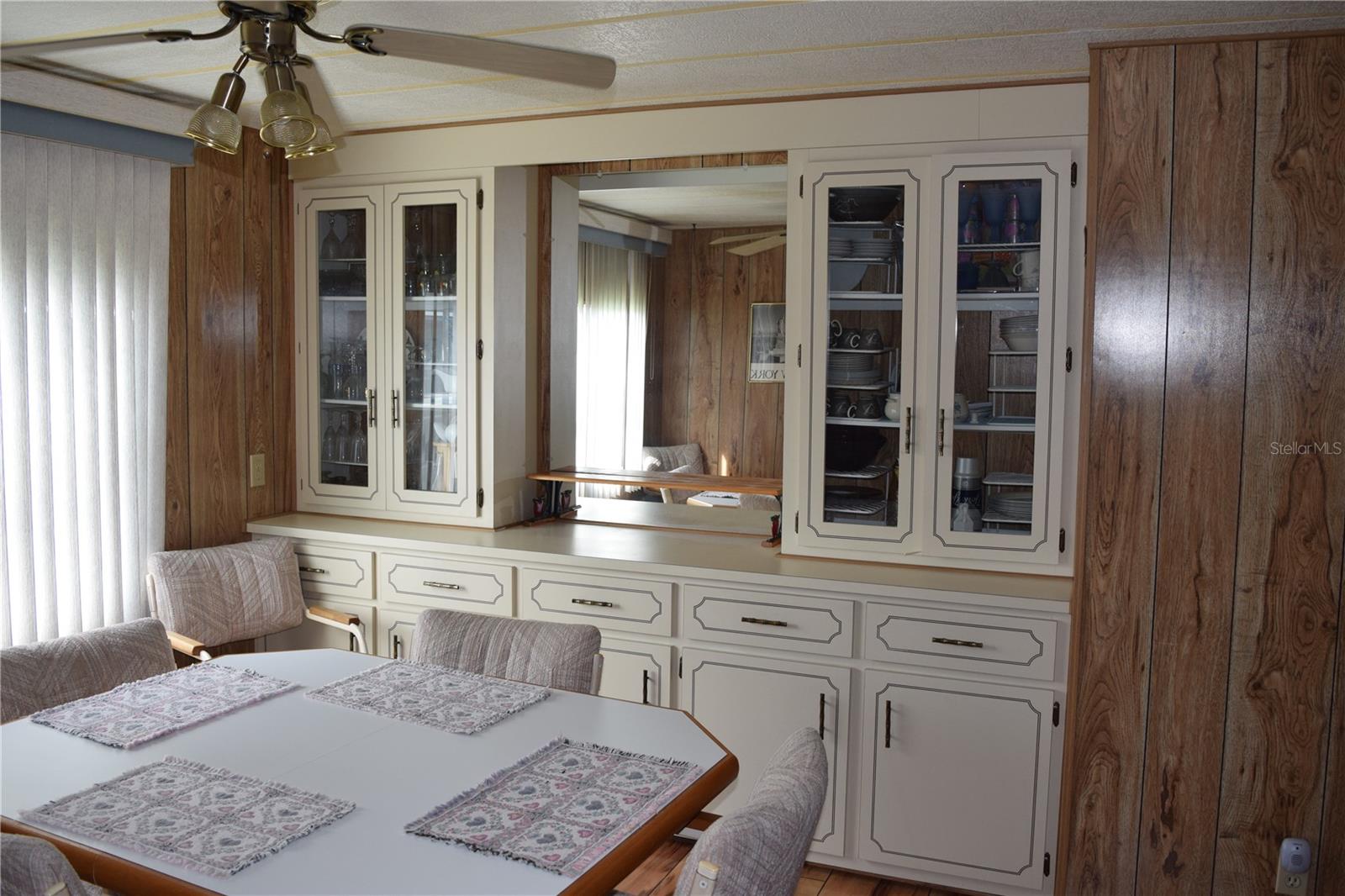 Dining room with built in China cabinet