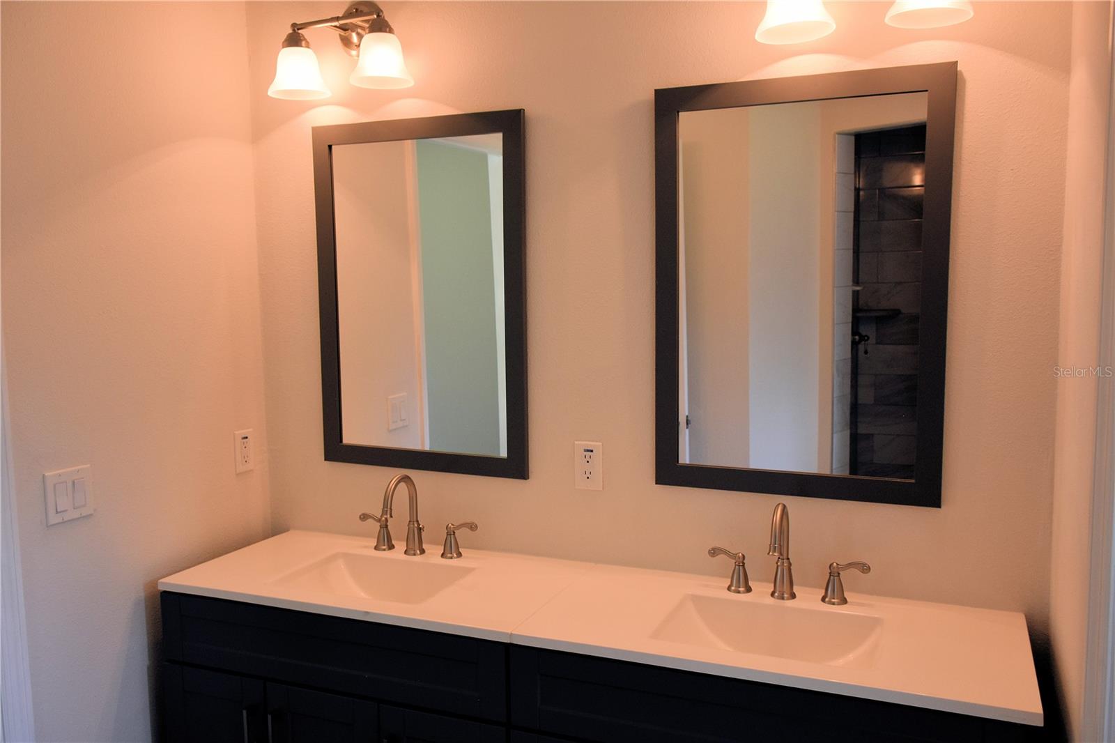 Master bath with double vanities