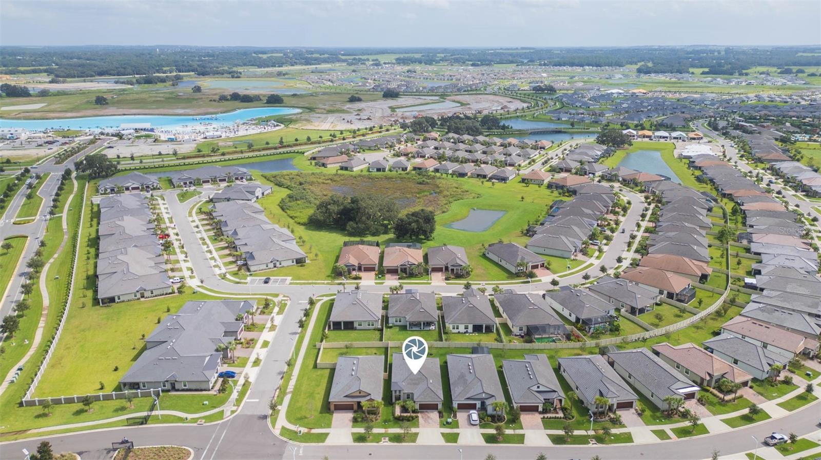 Aerial view of community