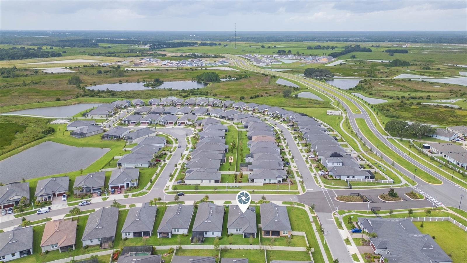 Aerial view of community