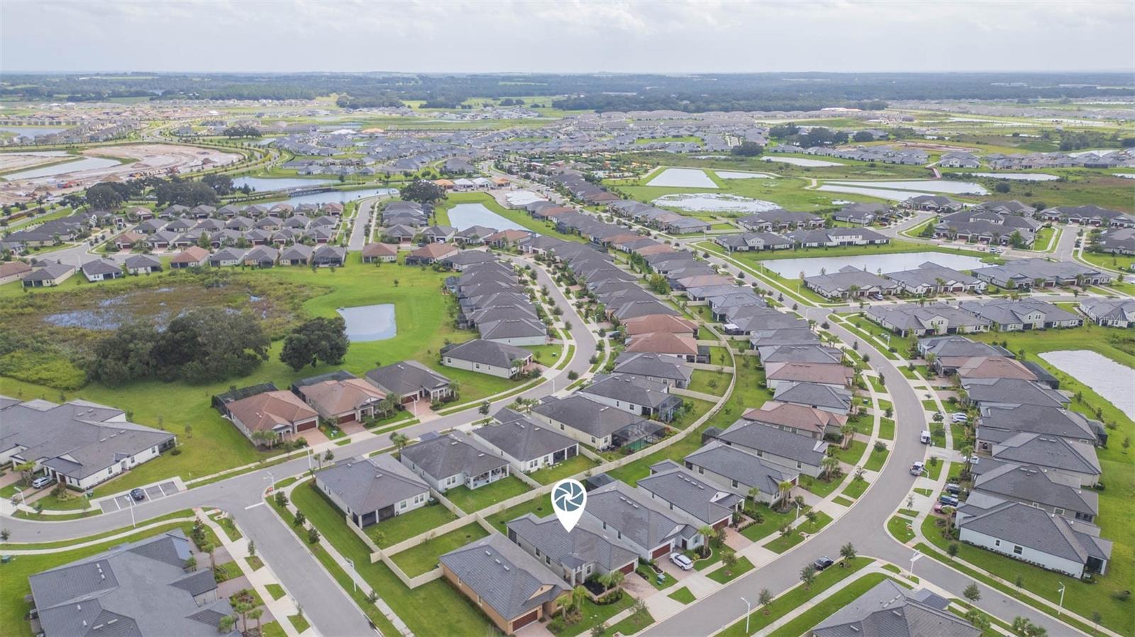 Aerial view of community