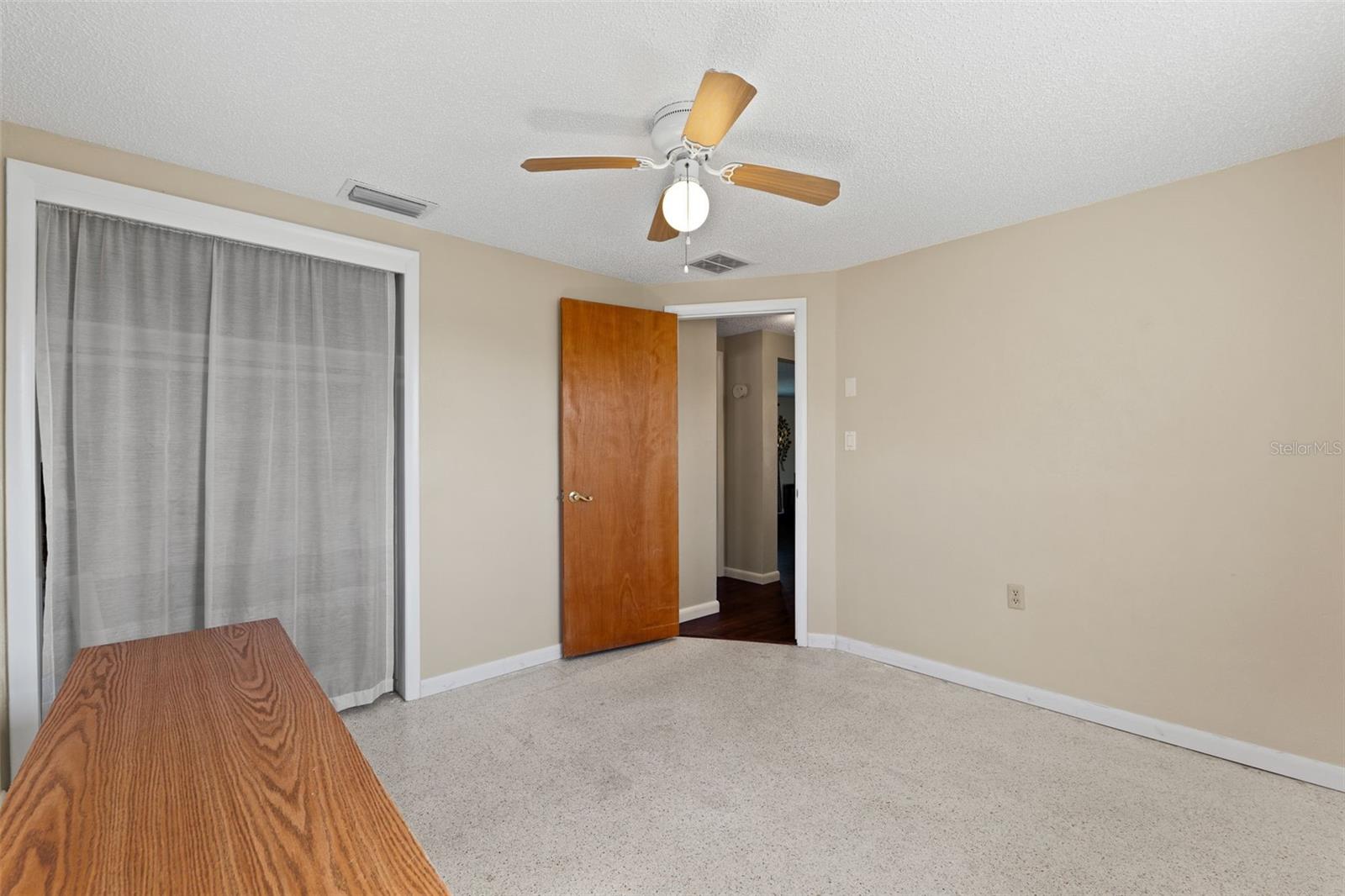 Terrazzo floor in second bedroom