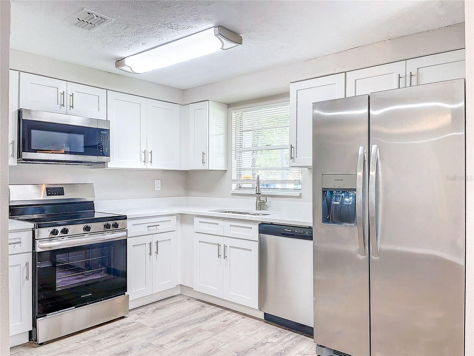 Updated kitchen and stainless steel appliances