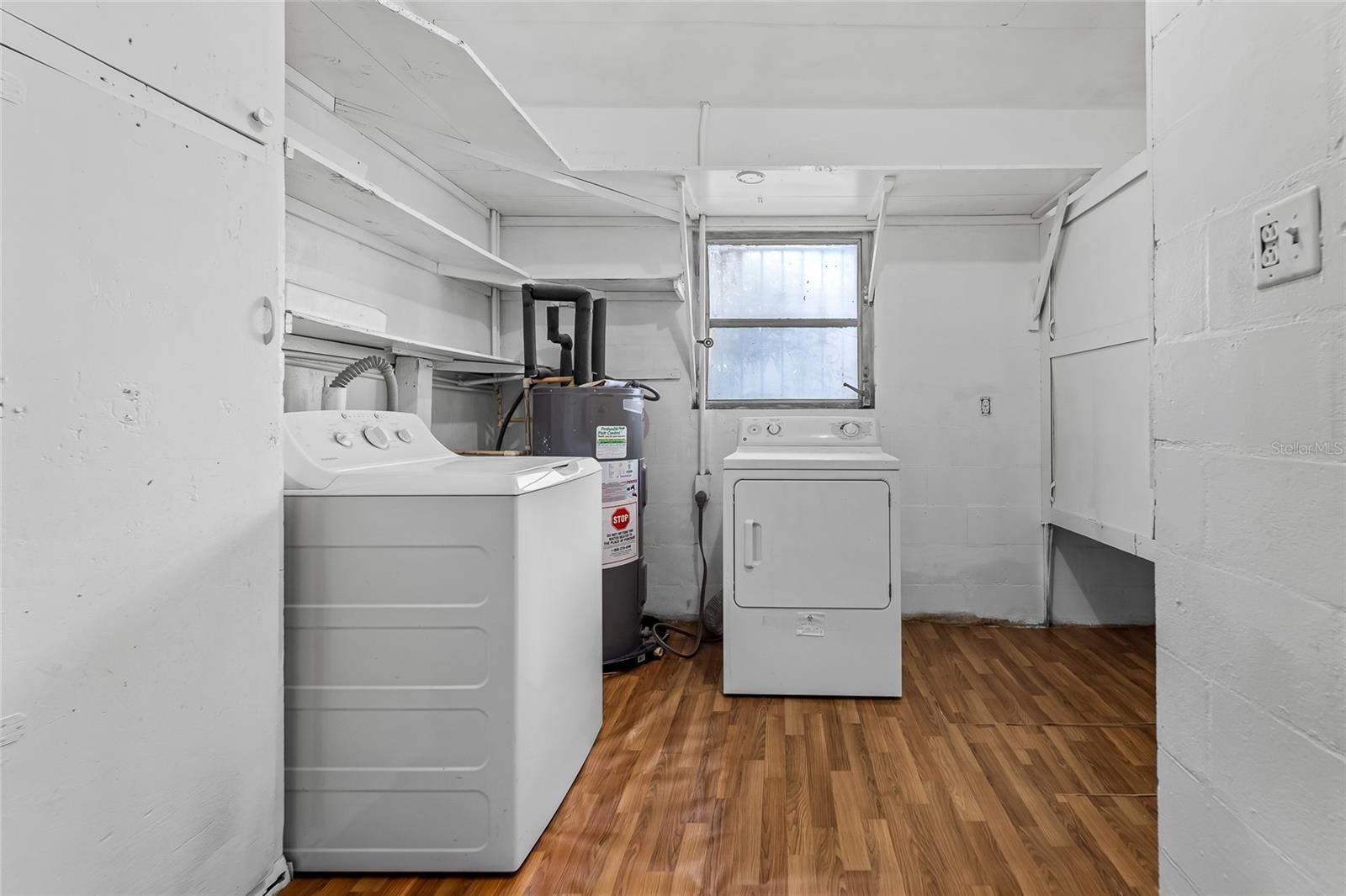 Laundry/Utility room inside garage