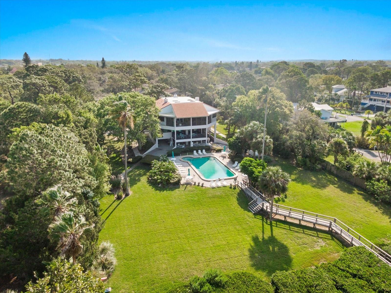 clubhouse and pool