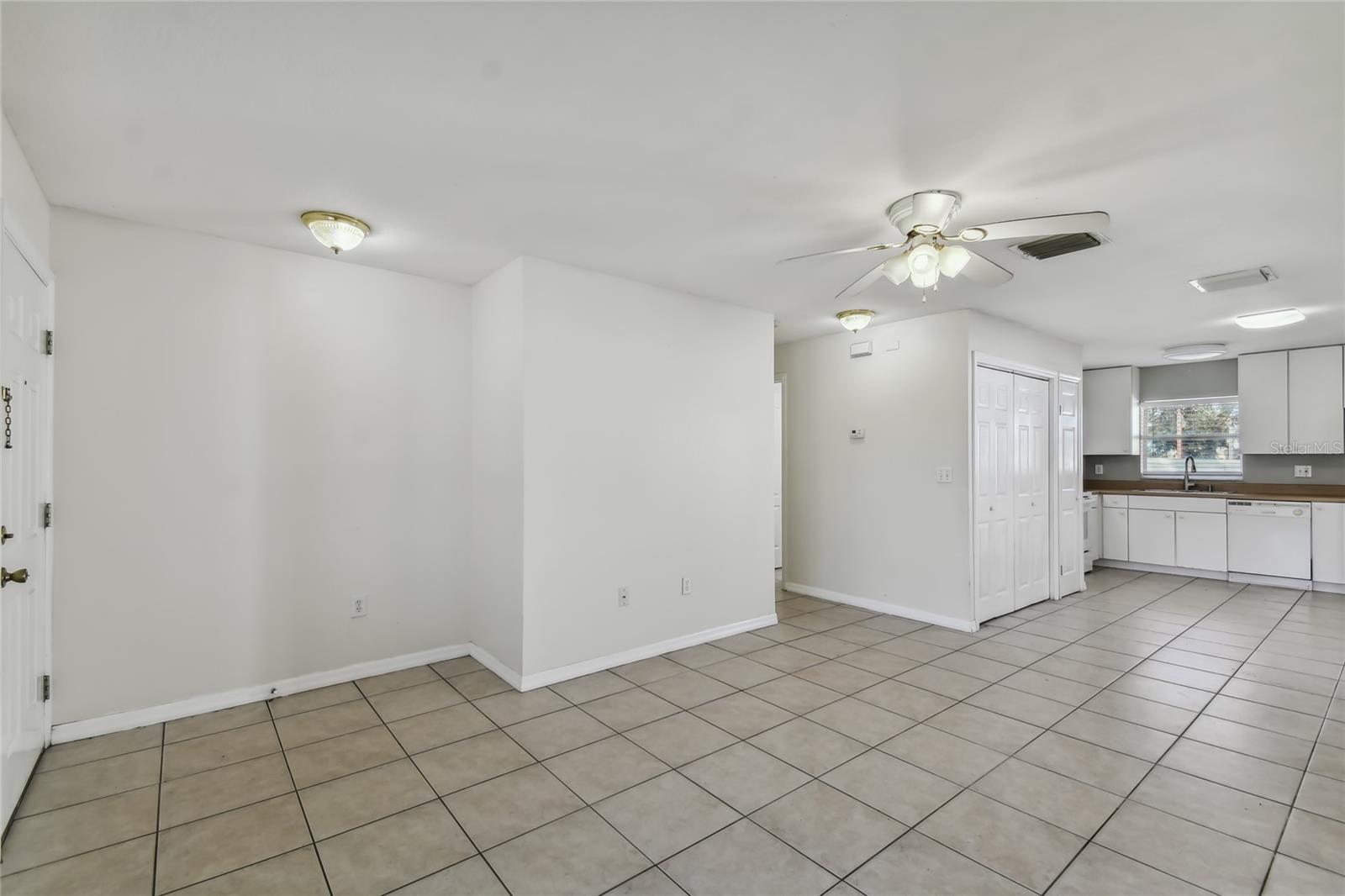 Living area with kitchen