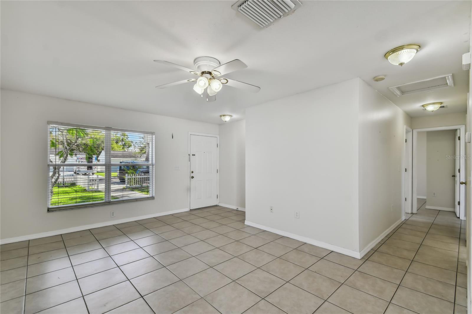 View from kitchen sliding glass doors