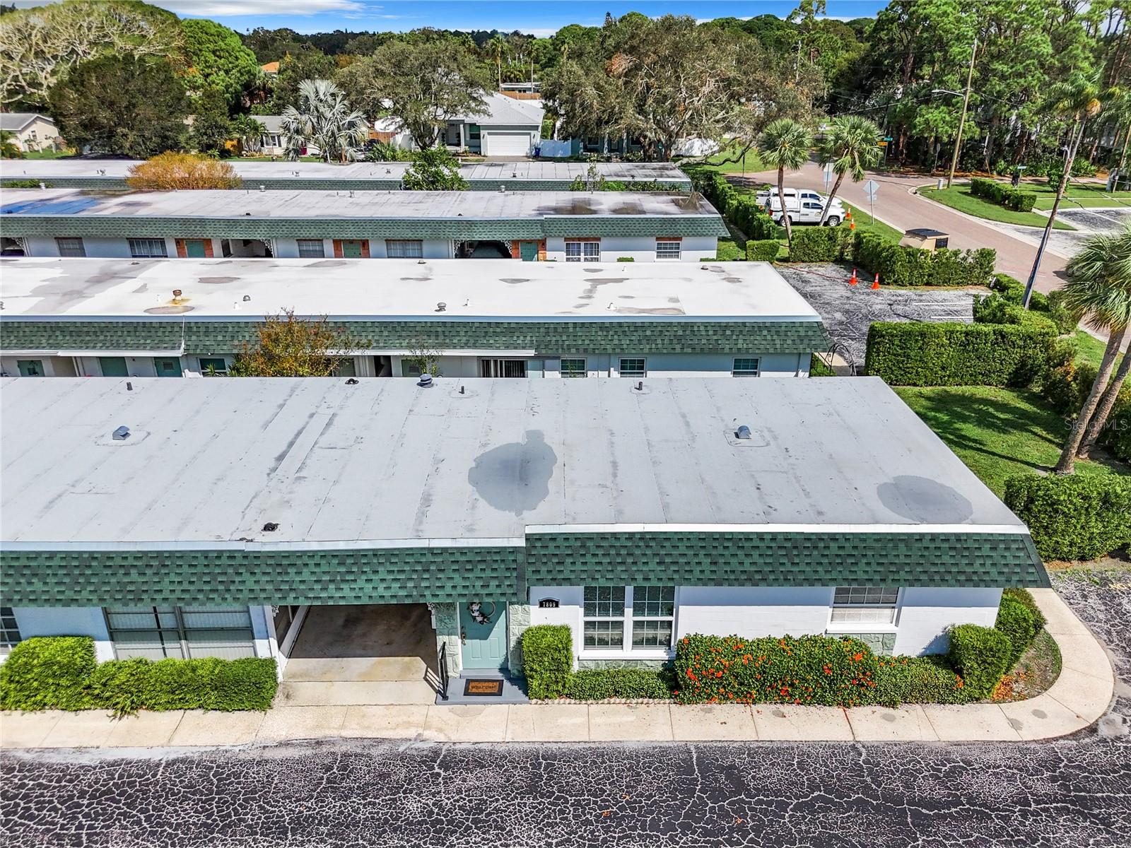 Aerial view of the villa