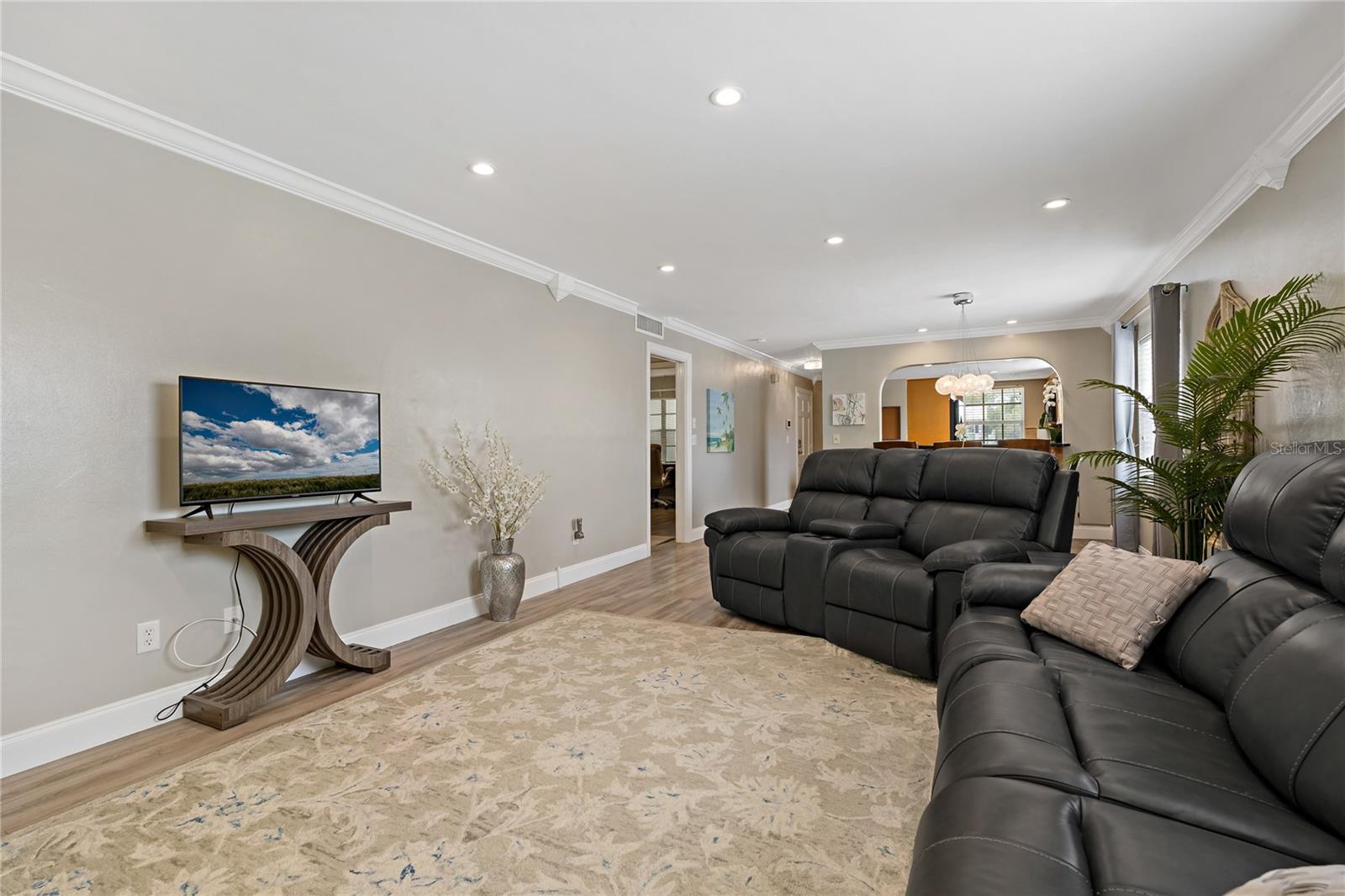 Great Room/Living Room Looking toward Dining and Front Entrance