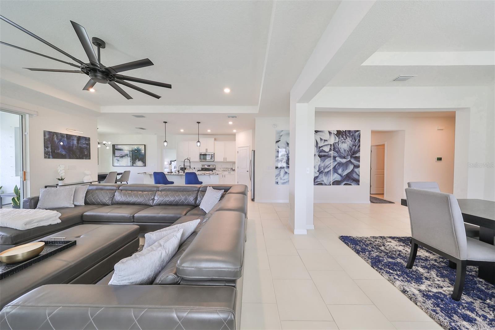 Family, kitchen, dining room view