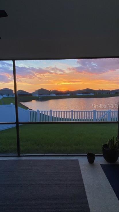 Evening sunset from the lanai and Family room