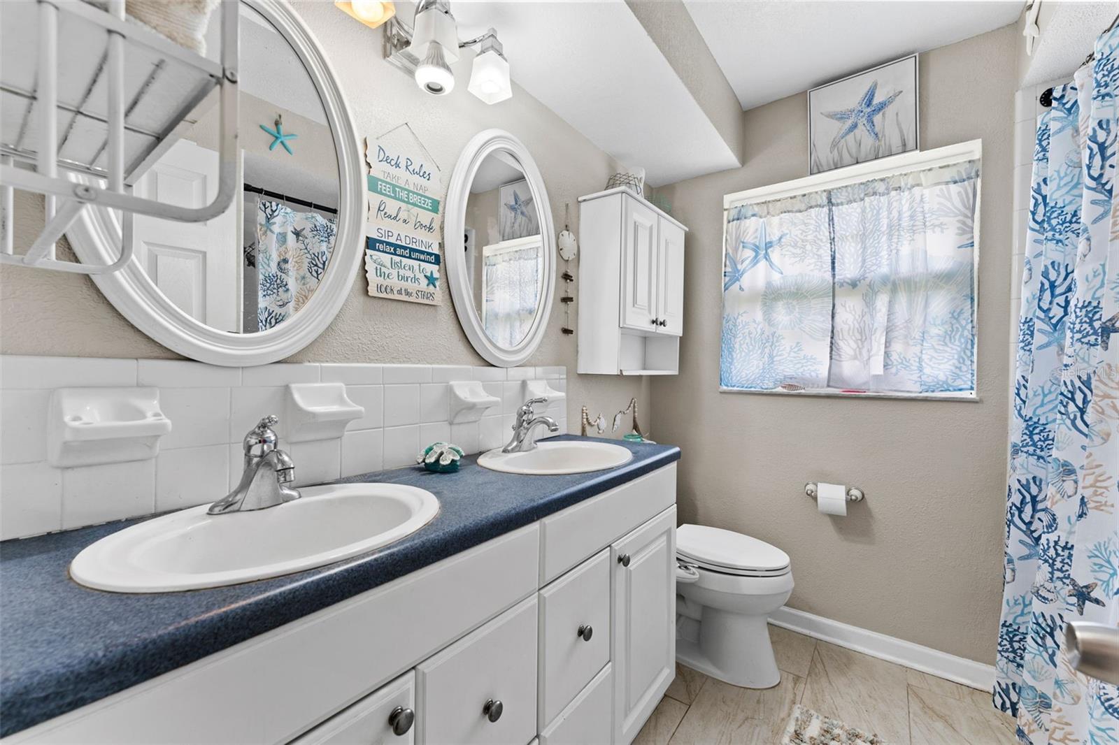 Hall Bathroom with Dual Sink Space