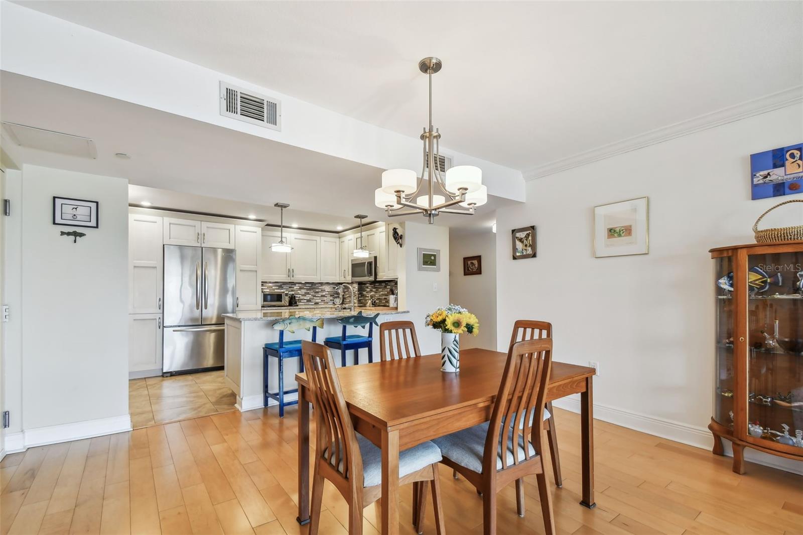 Open kitchen with sitting area