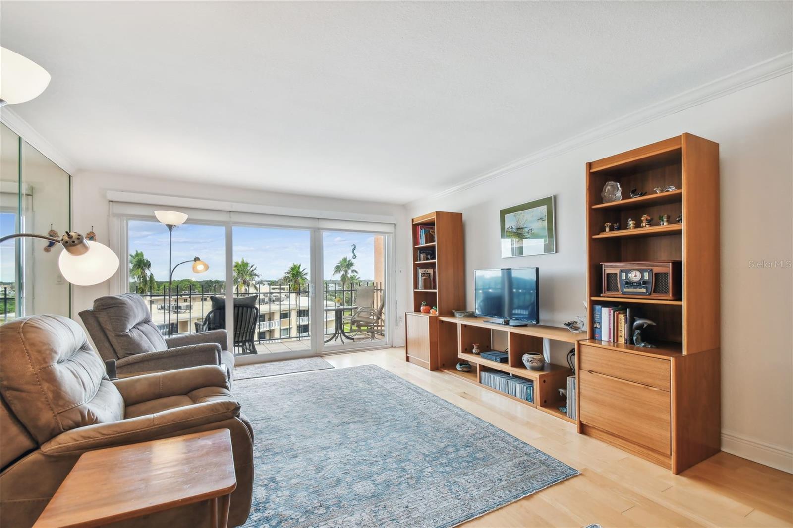 Living area with balcony