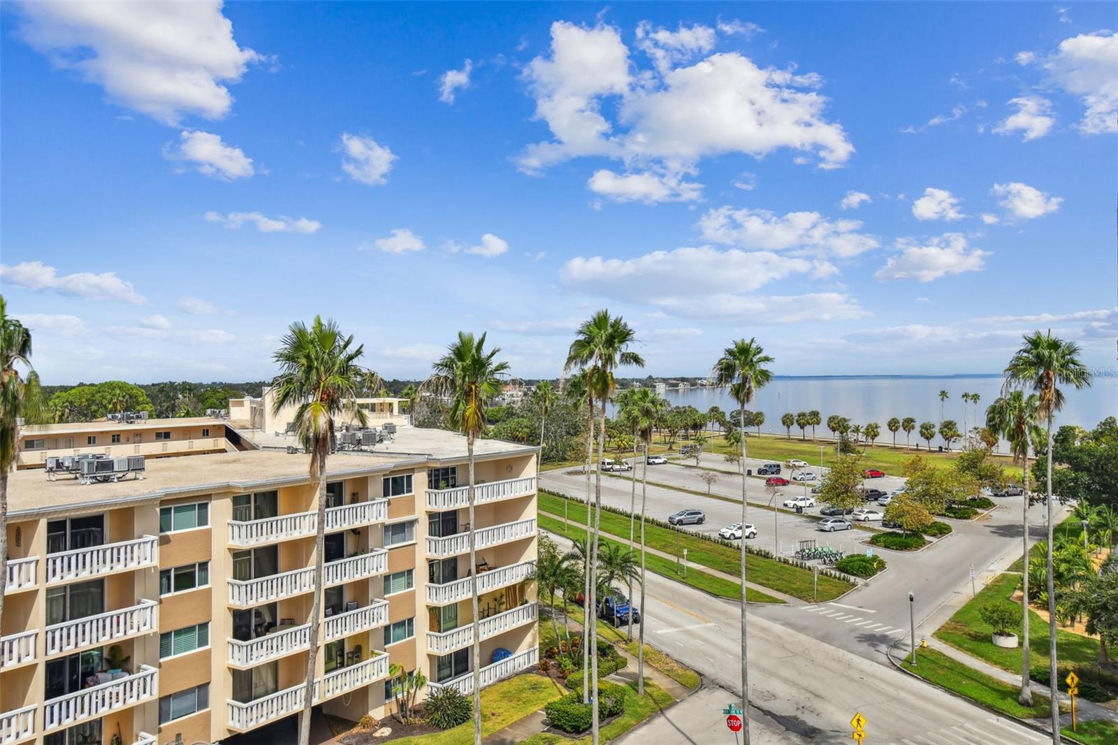 Balcony with partly waterview