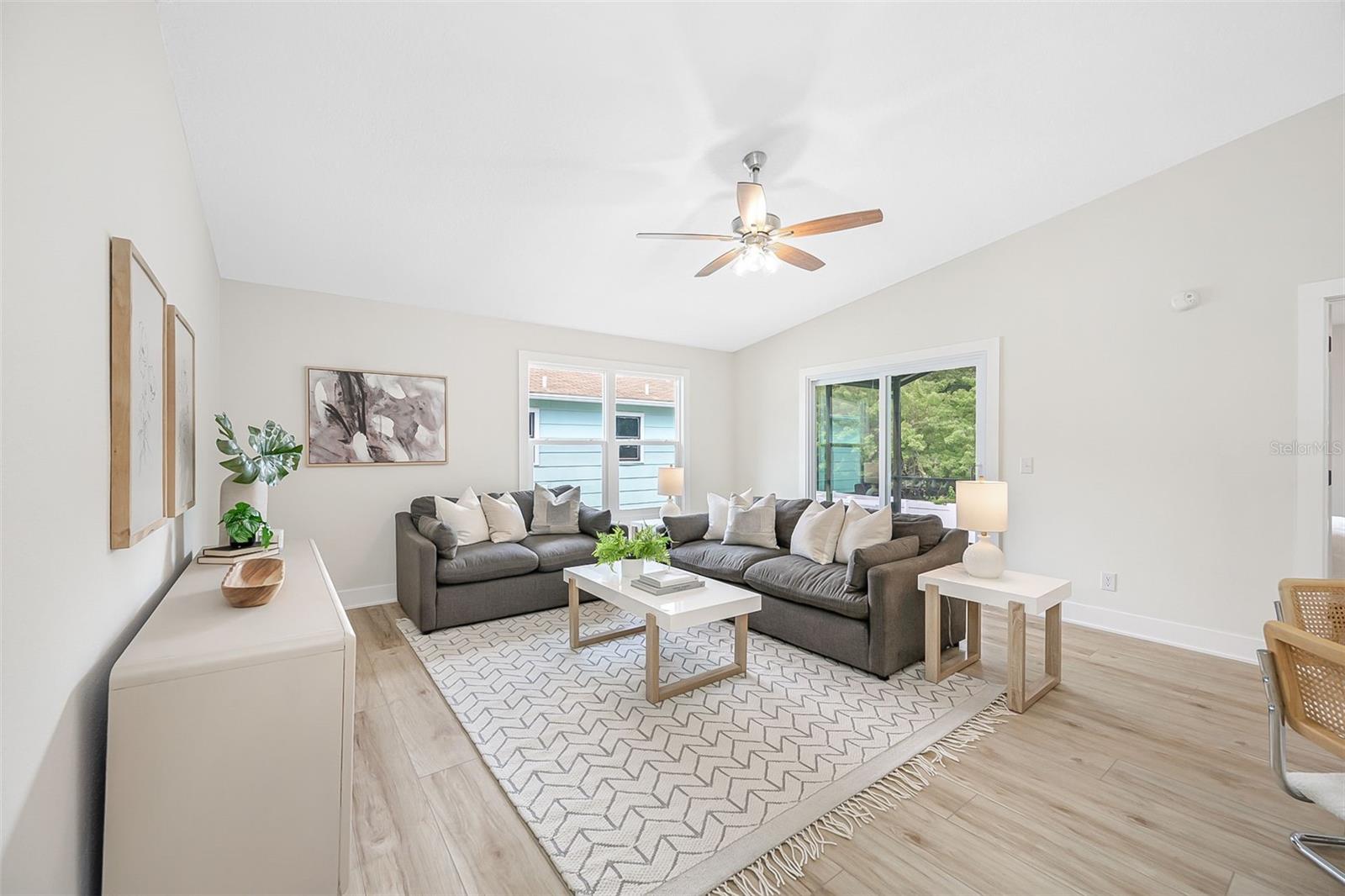 High ceilings/ Open floor plan