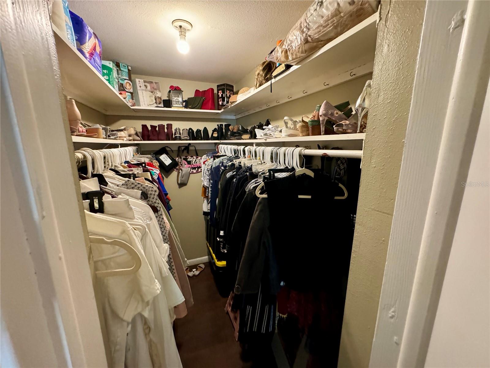 spacious walk-in closet