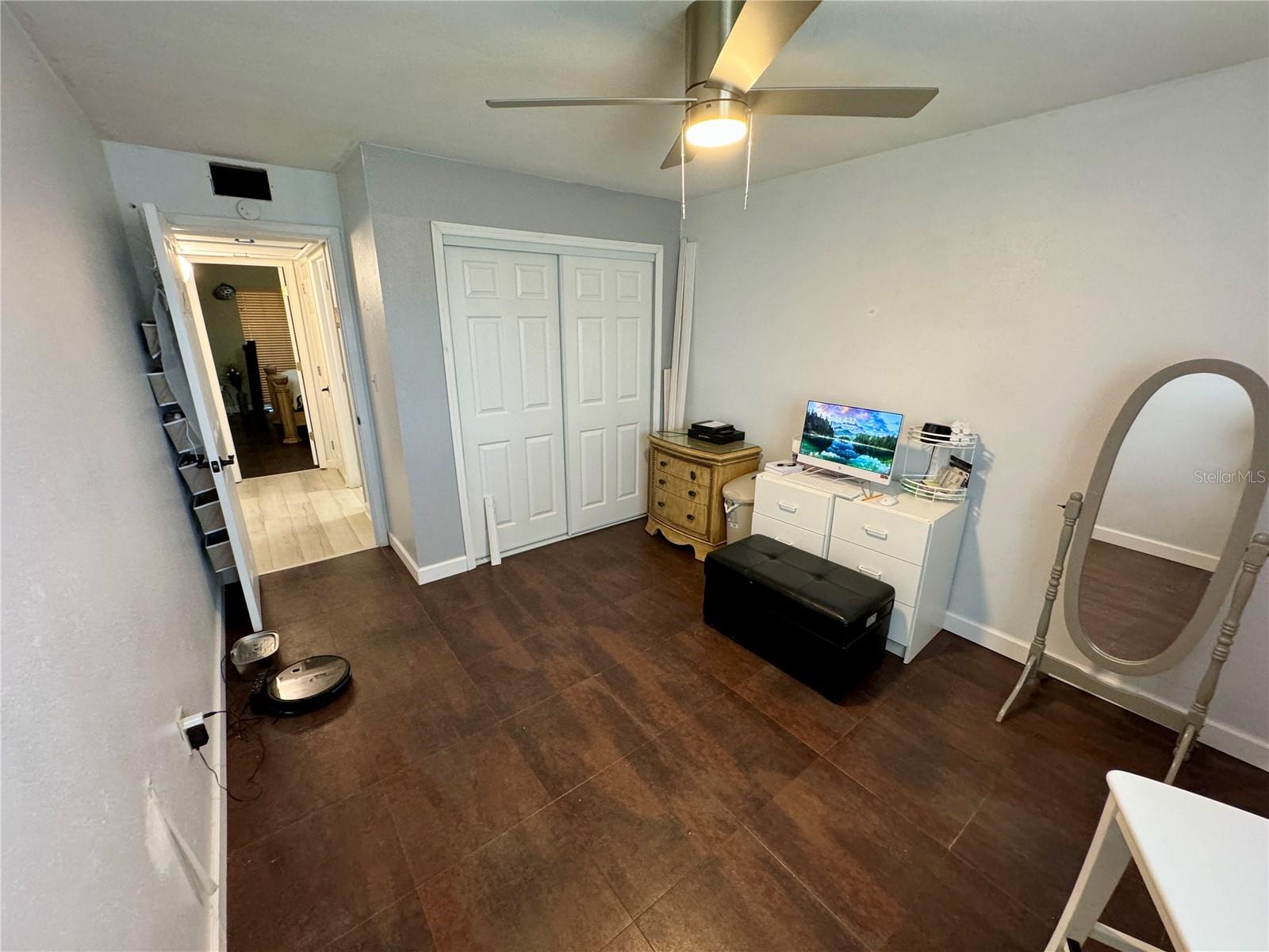 2nd bedroom looking into the hallway