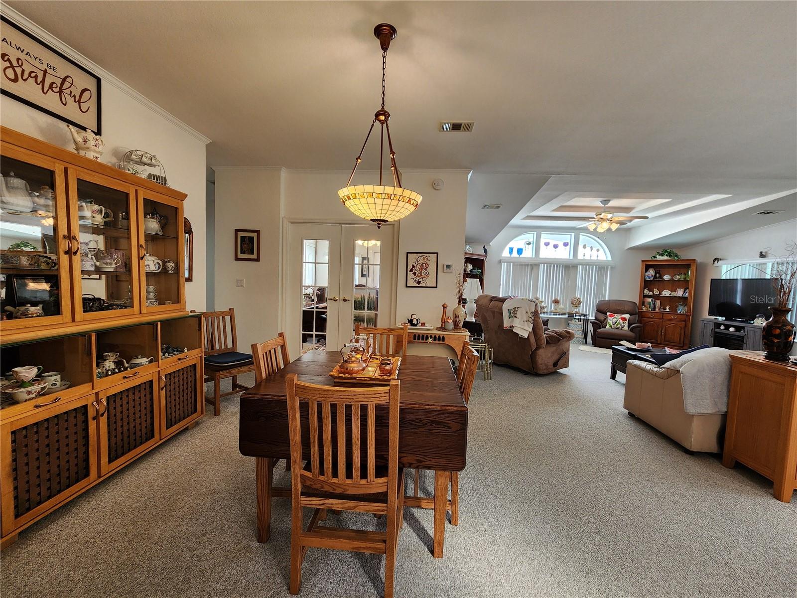 Dining area looking towards office.