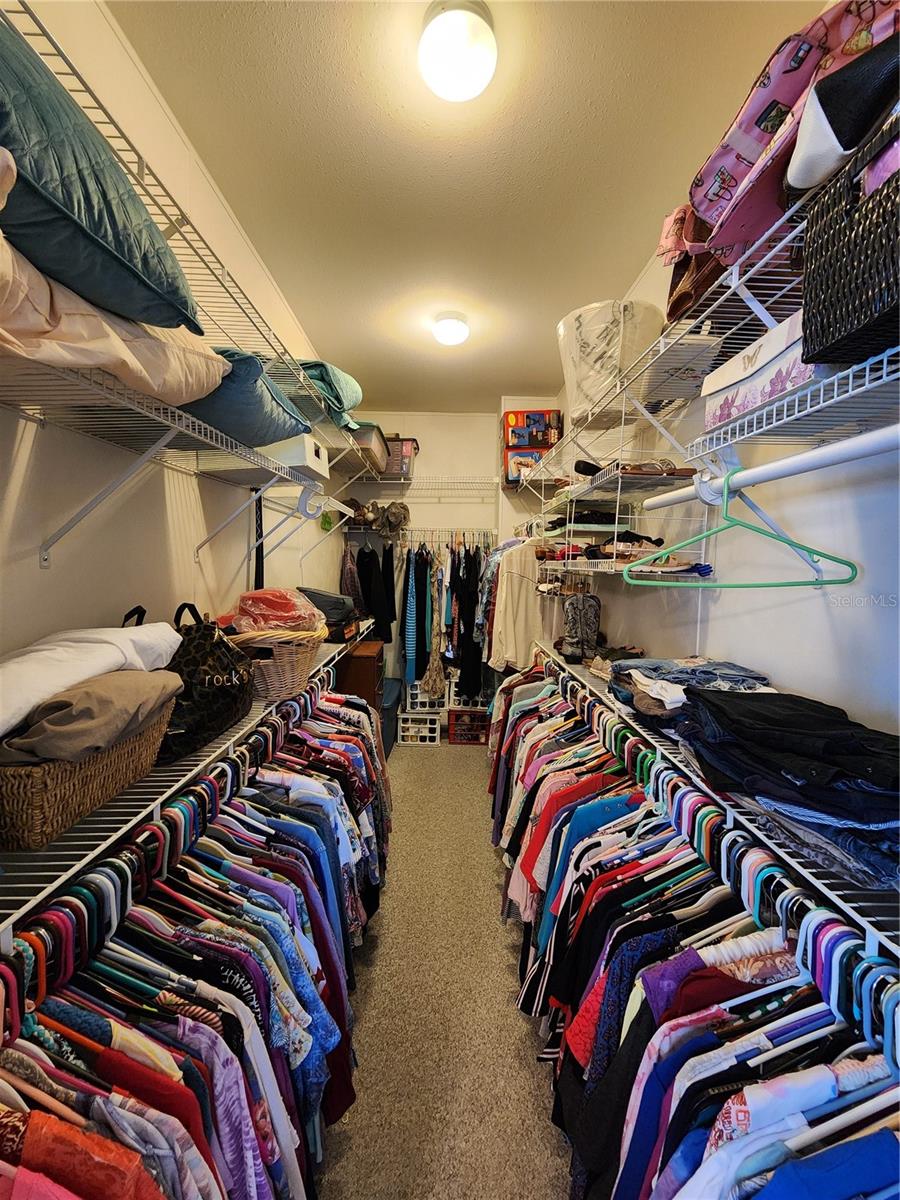 Extra large walk-in closet.