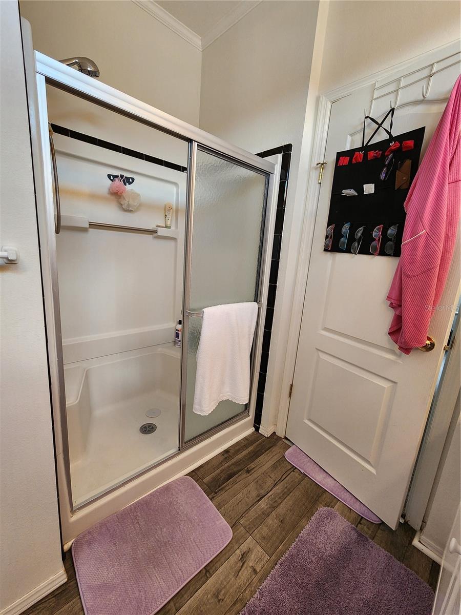 In-suite bathroom walk-in shower.