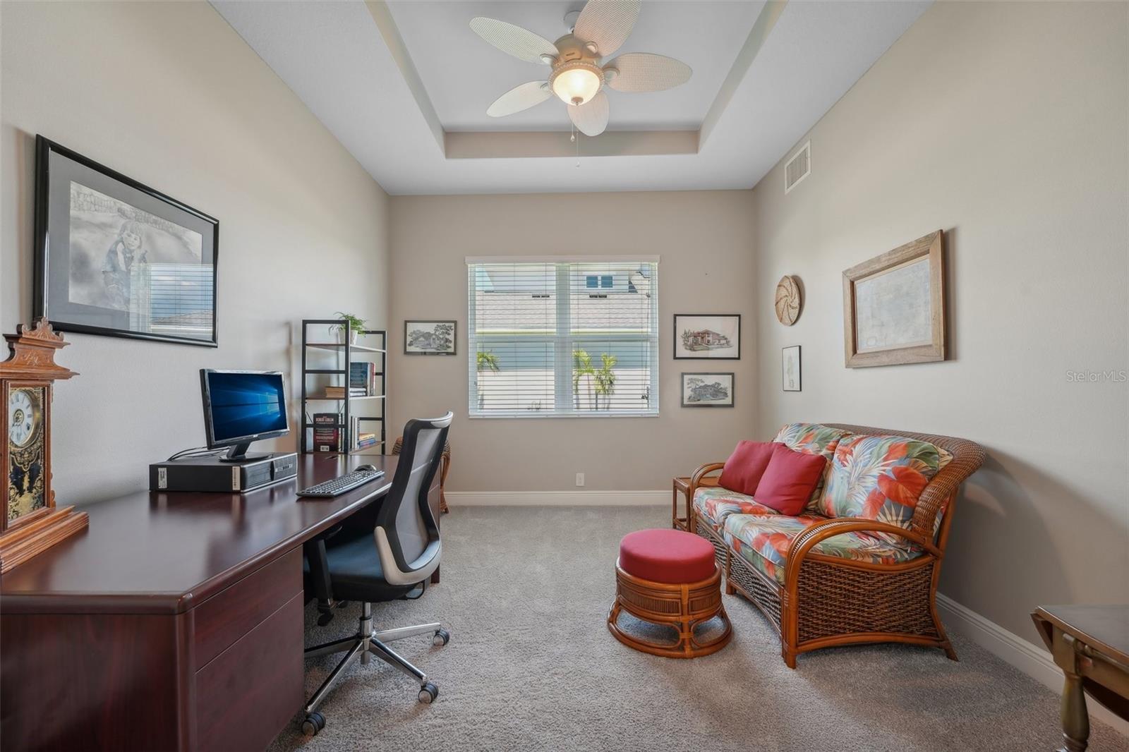 office/den/formal dining, beautiful tray ceiling