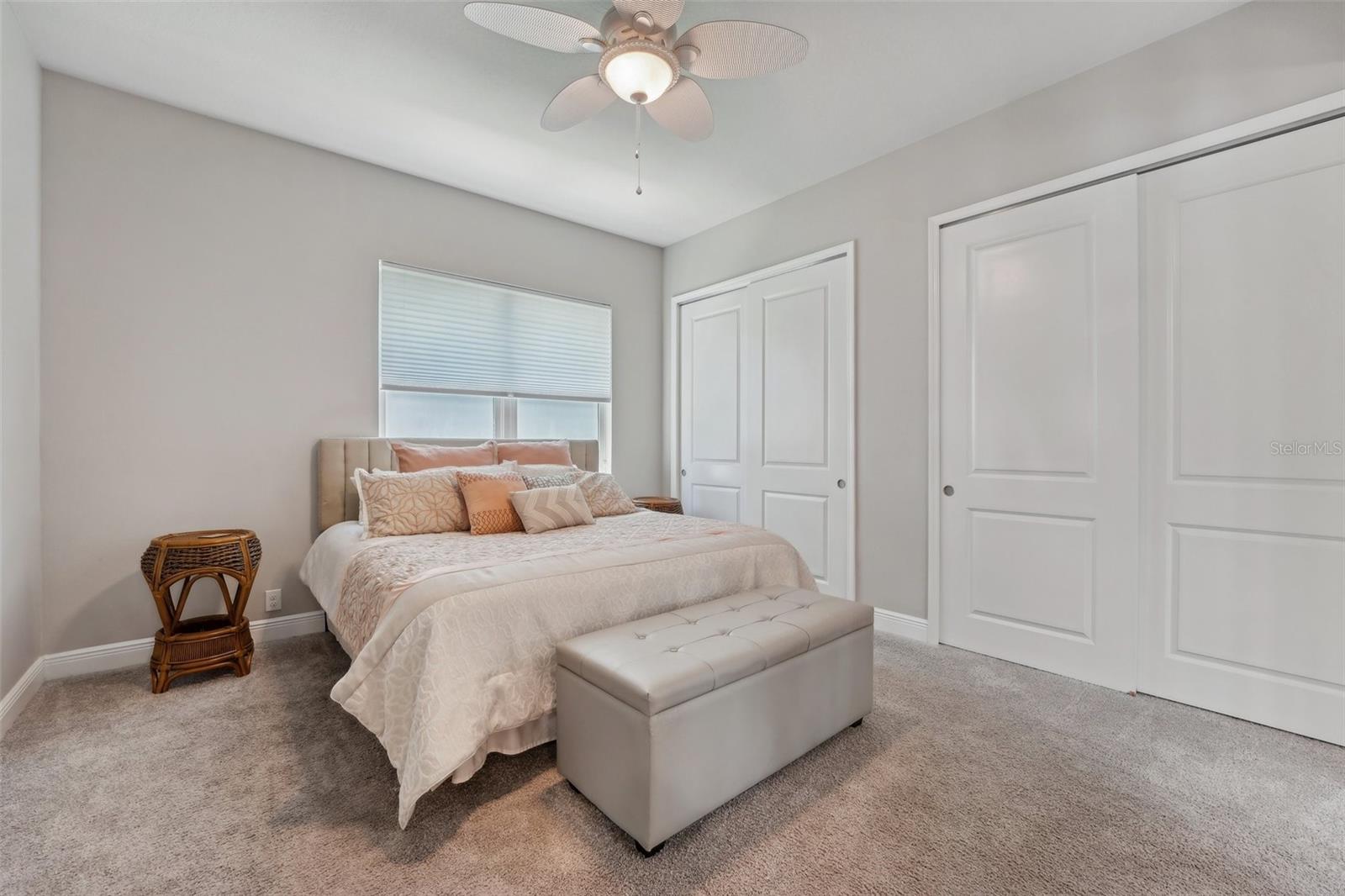 2nd master bedroom with double closets with 8' doors