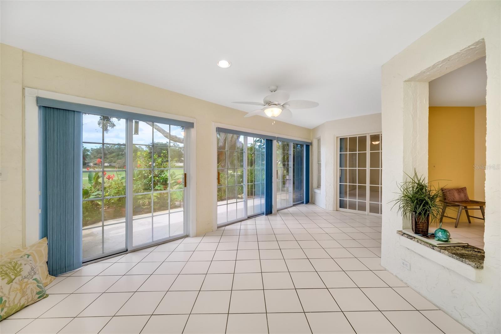 Florida Room with new sliders and GORGEOUS views of the Golf Green