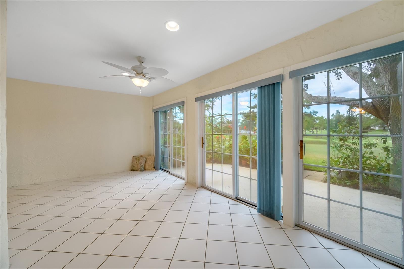 Florida Room with new sliders and GORGEOUS views of the Golf Green