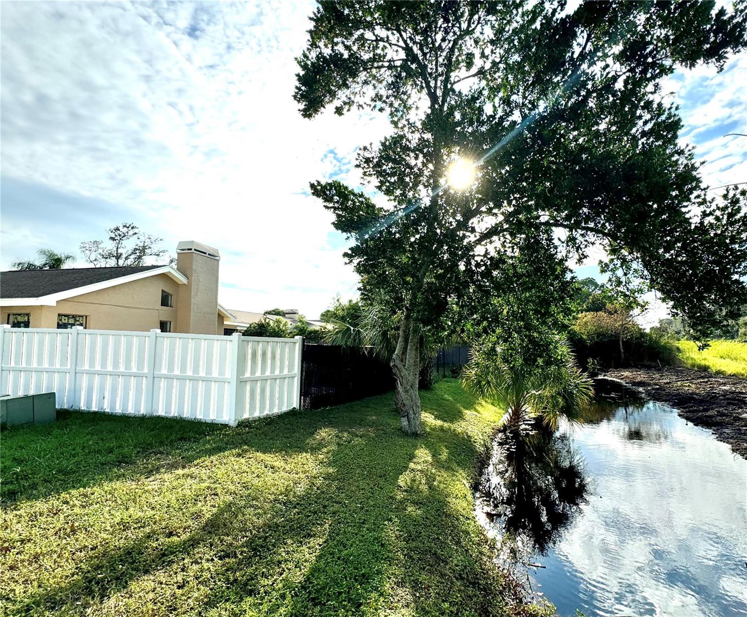 Back fence and creek view