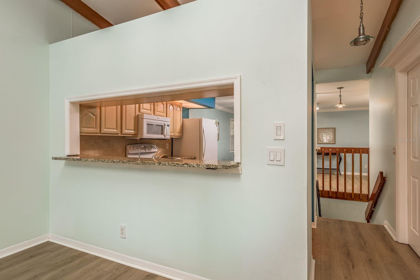 Spacious Living Room with Vaulted Ceilings