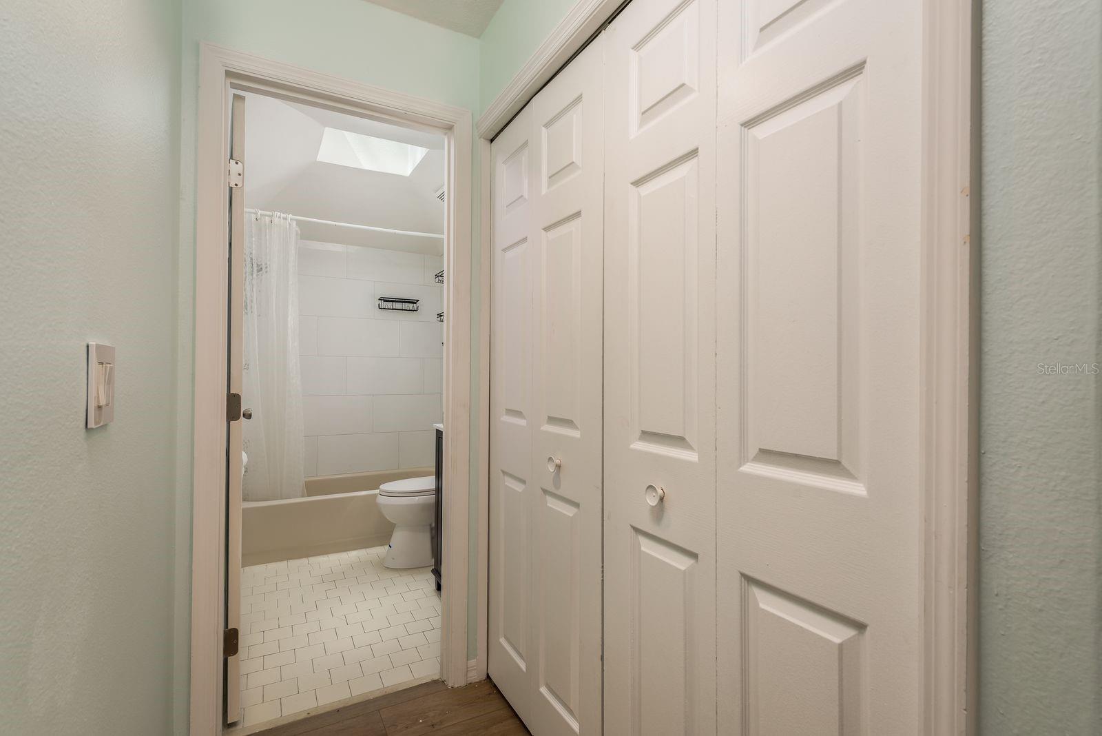 Second Bathroom with the Laundry Closet conveniently located