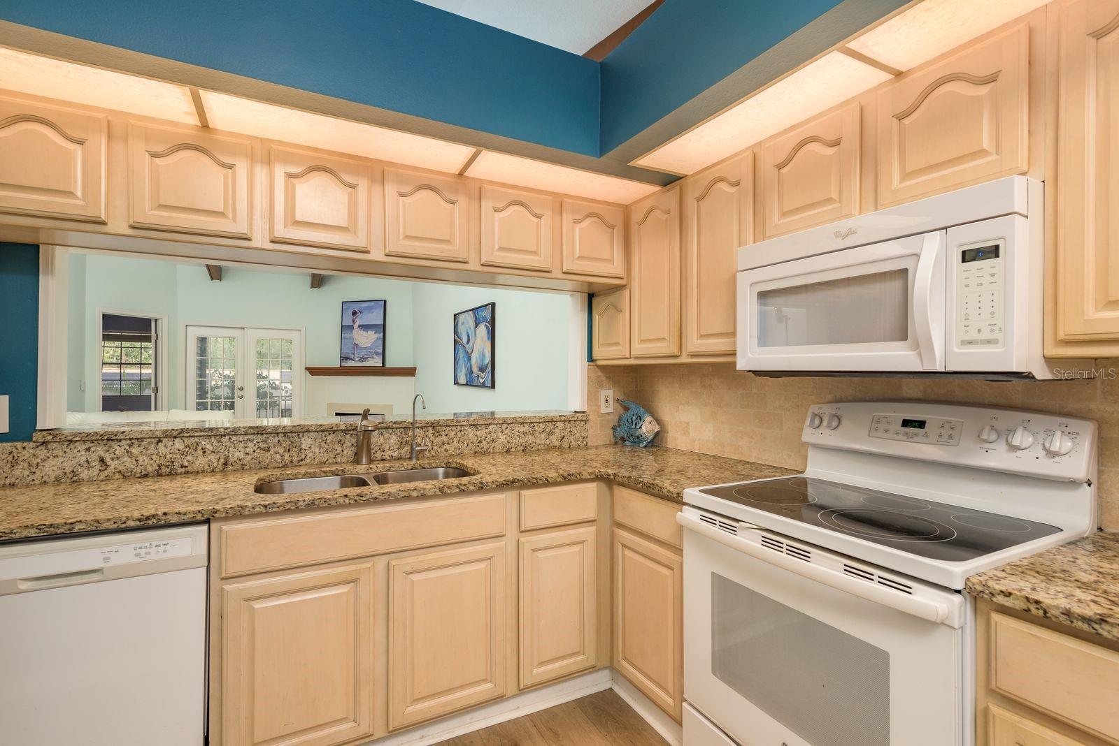 Lots of Storage Space in this bright kitchen.