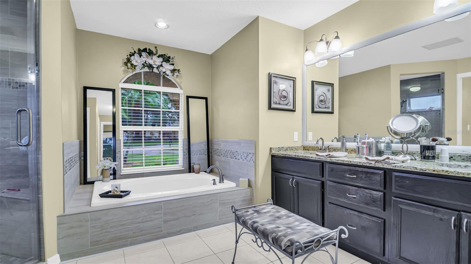 New Shower, Garden Tub and Vanity in Primary Bath