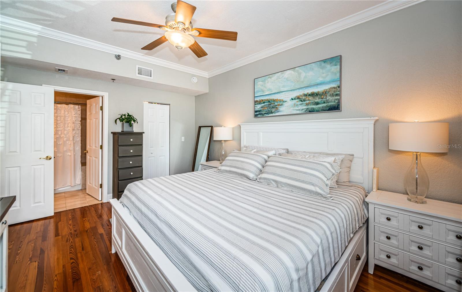 Primary Bedroom with walk in closet and ensuite bath