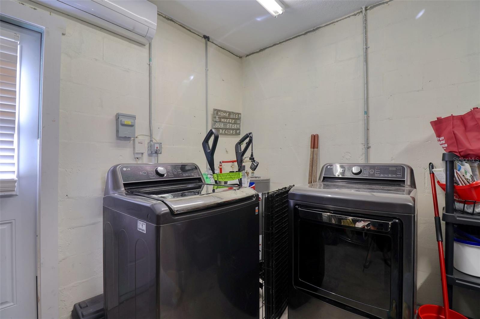 Washer & Dryer in the garage