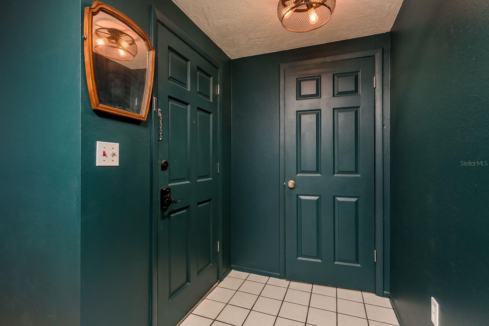 Entry way with coat closet